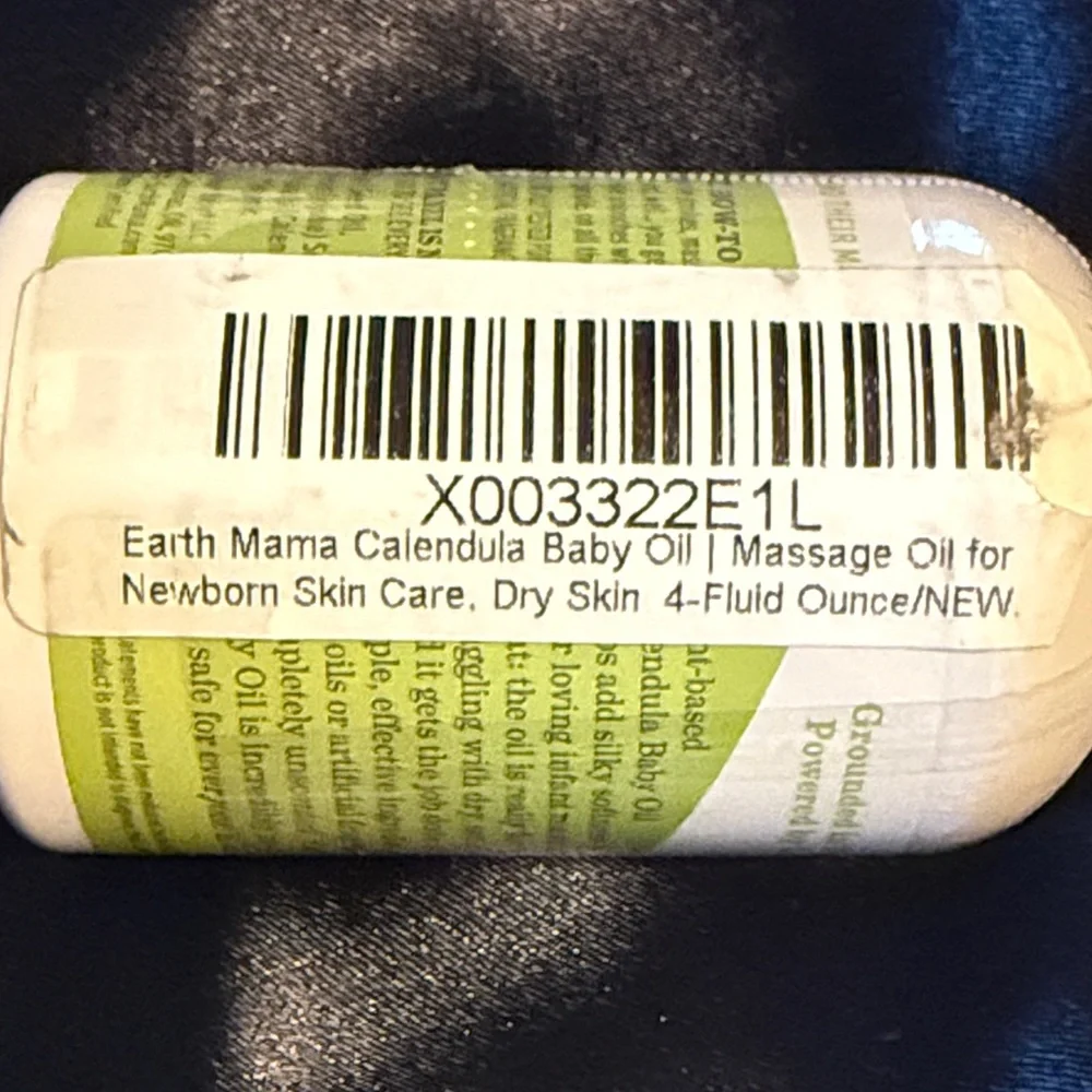Earth Mama Calendula Baby Oil for infant massage, dry scalp &skin NEW sealed 4oz